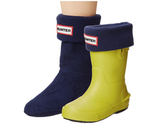 Hunter kids navy fleece - navy, welly